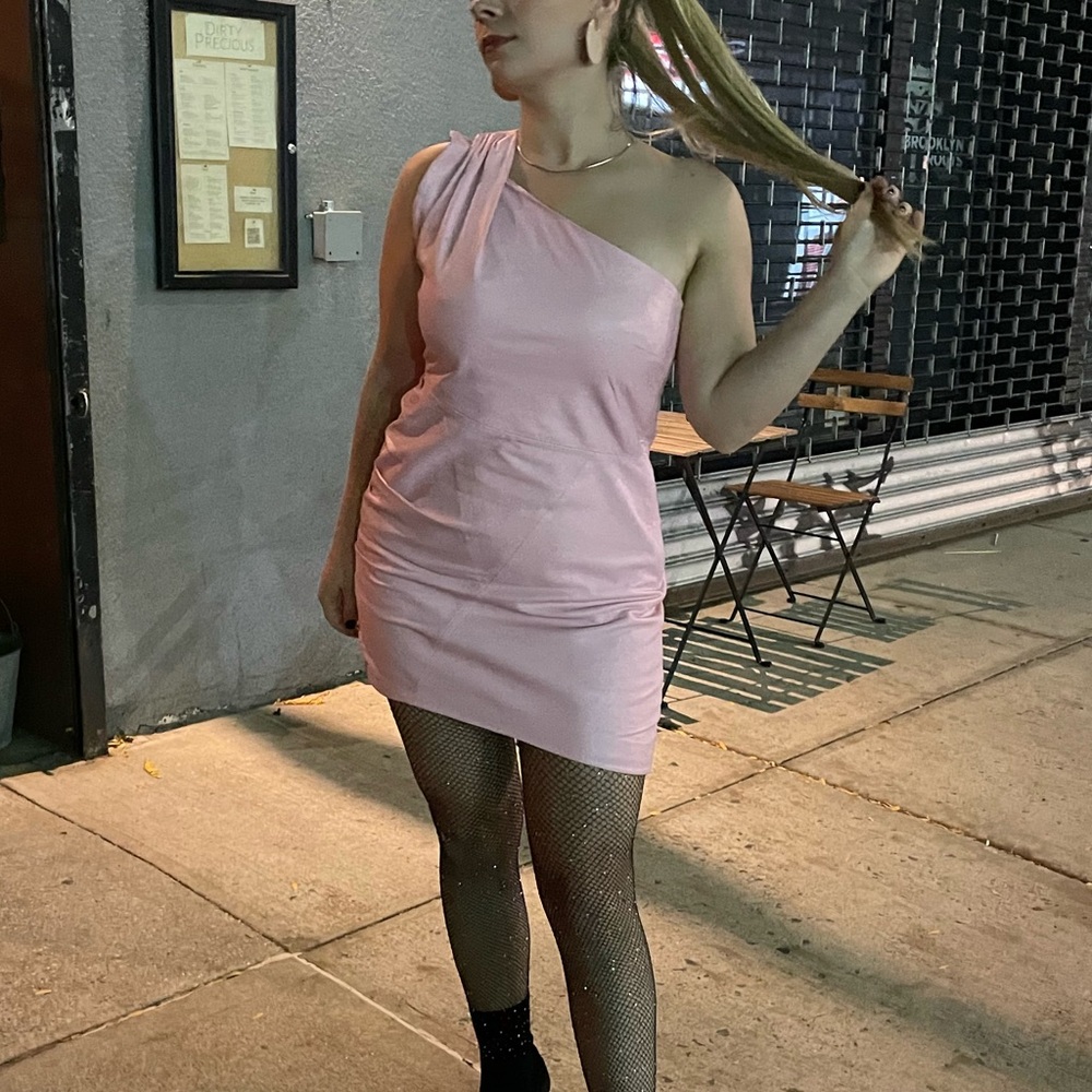 Lamarque Pink One Shoulder Dress - Picture 4 of 12